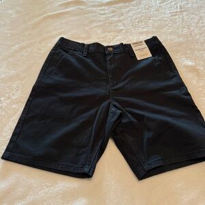 NWT Girl Levi’s size 18 uniform shorts black cotton blend stretch Signature Gold